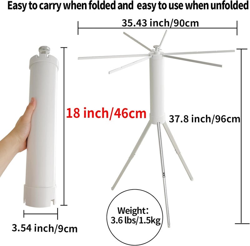 JOOM Clothes Drying Rack Portable Foldable - Drying Rack Clothing Space Saving,Collapsible Drying Rack for Laundry,Travel,Indoor,Outdoor. Folding Clothing Rack Home and Travel (Small Silver) - Image 5